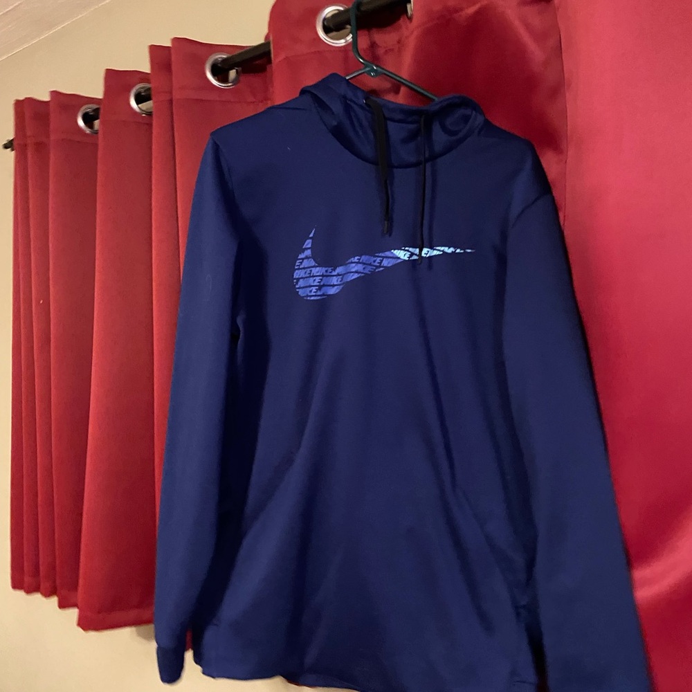 Nike Men's Blue Hoodie large